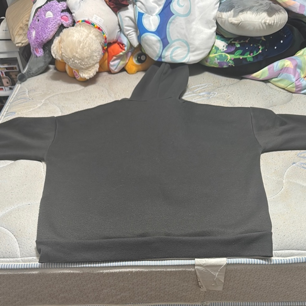 Dark Gray Hoodie with Skull Print - Picture 2 of 2